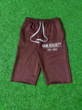 Brown 4am Society 3/4 Shorts