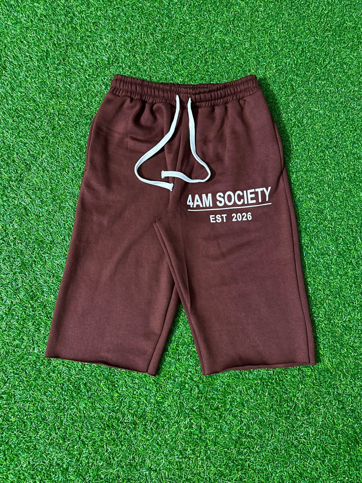 Brown 4am Society 3/4 Shorts