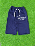 Navy 4am Society 3/4 Shorts