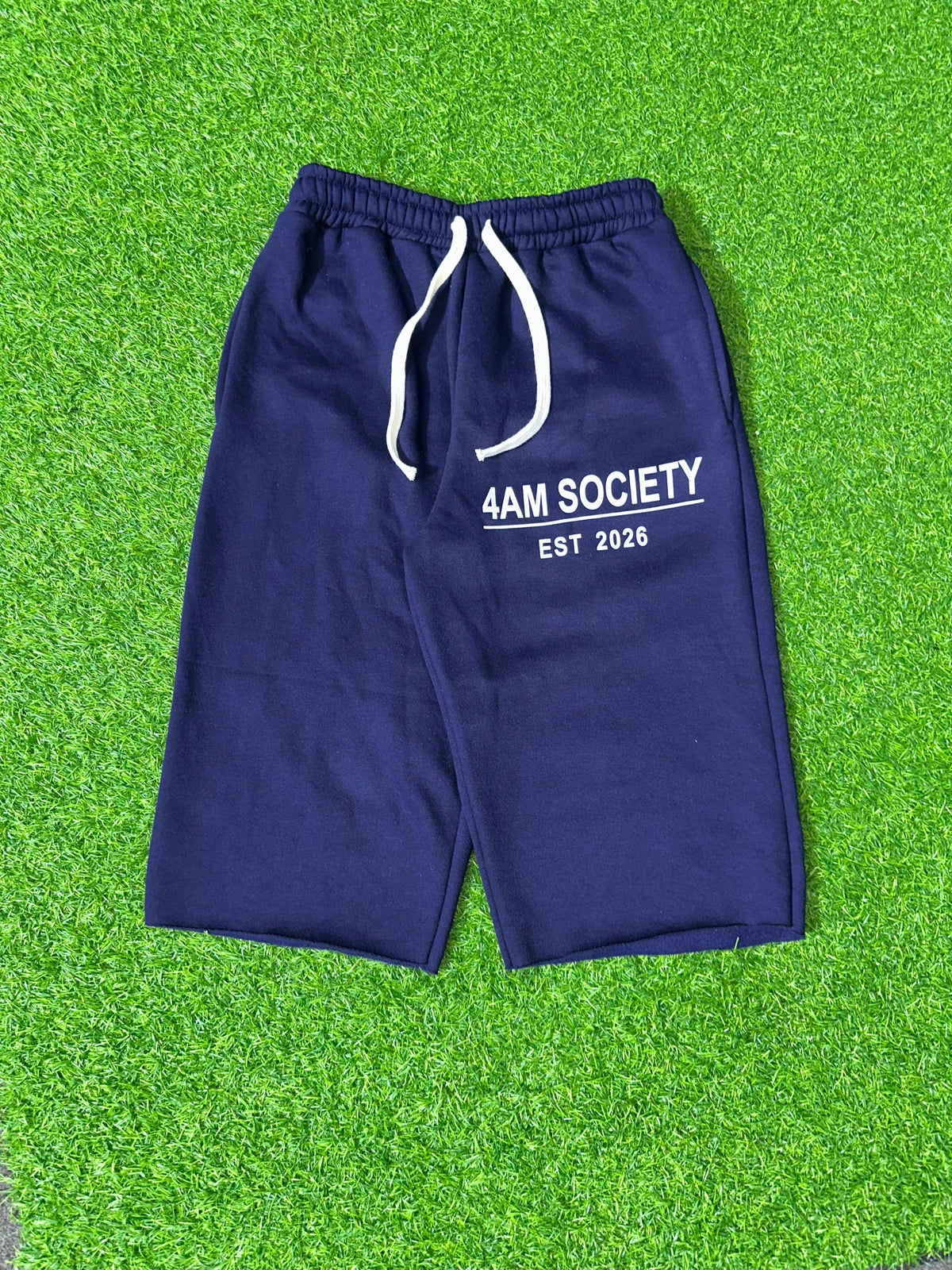 Navy 4am Society 3/4 Shorts