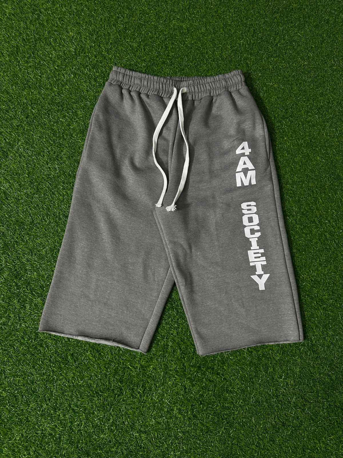 Grey 4am Society 3/4 Shorts